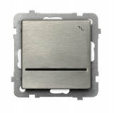 OSPEL - ŁĄCZNIK SCHODOWY POJEDYNCZY Z PODŚWIETLENIEM ZACISKI AUTOMATYCZNE 16AX250V IP20 STAL INOX SONATA - ŁP-3RMS/m/37