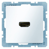 HAGER - GNIAZDO HDMI Z PRZYŁĄCZEM 90° BIAŁY AKSAMIT Q.1 - 3315436089
