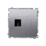 KONTAKT SIMON - Gniazdo HDMI pojedyncze (moduł); stal inox - BMGHDMI.01/21