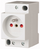 EATON - GNIAZDO POJEDYNCZE Z UZIEMIENIEM 2P+Z Z PRZESŁONAMI NA SZYNĘ 16A 250V IP20 TH35 Z-SD-230-BS - 266876