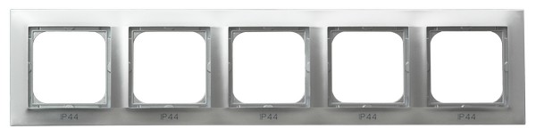 OSPEL - RAMKA PIĘCIOKROTNA DO ŁĄCZNIKÓW IP44 SREBRNY IMPRESJA - RH-5Y/18