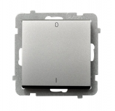 OSPEL - ŁĄCZNIK DWUBIEGUNOWY ZACISKI AUTOMATYCZNE 16AX 250V IP20 SREBRNY MAT SONATA - ŁP-11R/m/38