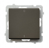 OSPEL - ŁĄCZNIK DWUBIEGUNOWY ZACISKI AUTOMATYCZNE 16AX 250V IP20 CZEKOLADOWY METAL SONATA - ŁP-11R/m/40