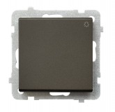 OSPEL - ŁĄCZNIK ZWIERNY ŚWIATŁO ZACISKI AUTOMATYCZNE 10AX 250V IP20 CZEKOLADOWY METAL SONATA - ŁP-5R/m/40