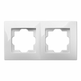 ELEKTRO-PLAST NASIELSK - RAMKA PODWÓJNA HERMETYCZNA IP44 BIAŁA CARLA - 1772-40