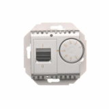 KONTAKT SIMON - Regulator temperatury z czujnikiem wewnętrznym (moduł) 16(2) A, 230V~. Montaż na wkręty; srebrny mat - DRT10W.02/43