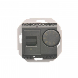 KONTAKT SIMON - Regulator temperatury z czujnikiem wewnętrznym (moduł) 16(2) A, 230V~. Montaż na wkręty; antracyt - DRT10W.02/48