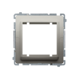 KONTAKT SIMON - Adapter (przejściówka) na osprzęt standardu 45 × 45 mm. Montaż do puszki na łapki i wkręty; satynowy - BMA45M/29