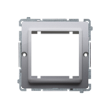 KONTAKT SIMON - Adapter (przejściówka) na osprzęt standardu 45 × 45 mm. Montaż do puszki na wkręty; stal inox - BMA45/21