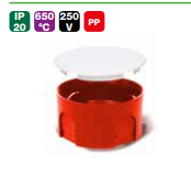 ELEKTRO-PLAST NASIELSK - PUSZKA PODTYNK FI 70X37 DO ŚCIAN MUROWANYCH POMARAŃCZOWY PO-70 PRO - 0282-00