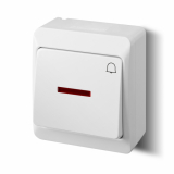 ELEKTRO-PLAST NASIELSK - ŁĄCZNIK DZWONEK HERMETYCZNY N/T IP44 Z PODŚWIETLENIEM BIAŁY HERMES - 0347-02
