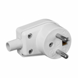 ELEKTRO-PLAST NASIELSK - WTYCZKA KĄTOWA Z UZIEMIENIEM 16A 250V IP20 BIAŁY 3300-00 - 3300-00