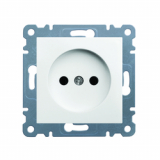 HAGER - GNIAZDO 2-POLOWE 230V/16A BIAŁY LUMINA2 - WL1010