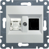 HAGER - GNIAZDO KOMPUTEROWE RJ11/12 + RJ45 BIAŁY LUMINA - WL2210