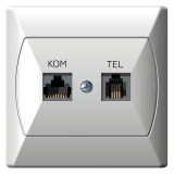 OSPEL - GNIAZDO KOMPUTEROWO-TELEFONICZNE AKCENT - GPKT-A/K/00