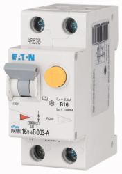 EATON - WYŁĄCZNIK RÓŻNICOWY Z CZŁONEM NADPRĄDOWYM B 16A/30MA 2 POLOWY TYP A PKNM - 236205