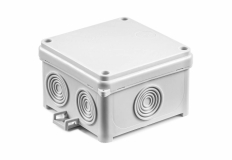 SIMET - PUSZKA NATYNK 88X88X55MM Z DŁAWICĄ ZINTEGROWANĄ SAMOZATRZASKOWA IP54 SZARY N80X80F - 35210002