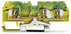 WAGO - ZŁĄCZKA PE 3-PRZEWODOWA 6 MM2 ŻÓŁTO-ZIELONA. - 282-687