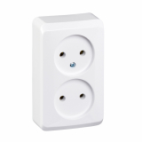 SCHNEIDER ELECTRIC - GNIADO PODWÓJNE BEZ UZIEMIENIA N/T IP20 BIAŁY PRIMA - WDE001040