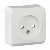 SCHNEIDER ELECTRIC - GNIAZDO POJEDYNCZE BEZ UZIEMIENIA N/T IP20 BIAŁY PRIMA - WDE001000