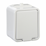 SCHNEIDER ELECTRIC - GNIAZDO POJEDYNCZE 'SCHUKO' Z PRZESŁONĄ N/T IP44 BIAŁY CEDAR - GWN140PC01