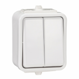 SCHNEIDER ELECTRIC - ŁĄCZNIK PODWÓJNY HERMETYCZNY IP44 10AX 250V BIAŁY CEDAR - WNT500C01