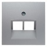 HAGER - ELEMENT CENTRALNY DO GNIAZDA PRZYŁĄCZENIOWEGO UAE PODWÓJNEGO ALU B.KWADRAT/B.7  - 14091404
