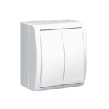 KONTAKT SIMON - ŁĄCZNIK ŚWIECZNIKOWY BRYZGOSZCZELNY ZACISKI ŚRUBOWE 10AX 250V IP54 BIAŁY AQUARIUS - AQW5/11