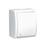 KONTAKT SIMON - ŁĄCZNIK SCHODOWY POJEDYNCZY ZACISKI ŚRUBOWE 16AX 250V IP54 BIAŁY AQUARIUS - AQW6/11