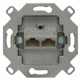 HAGER - MECHANIZM GNIAZDA KOMPUTEROWEGO PODWÓJNEGO RJ45 UAE EKRANOWANE KAT. 5E ONE.PLATFORM - 534555