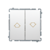 KONTAKT SIMON - ŁĄCZNIK ZWIERNY ŻALUZJOWY 10AX 250V BIAŁY BASIC - BMZ1.01/11