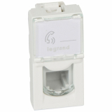 LEGRAND - GNIAZDO TELEFONICZNE POJEDYNCZE RJ11 4 STYKI 1 MODUŁ BIAŁY MOSAIC - 078730