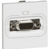 LEGRAND - GNIAZDO HD15 ZŁĄCZA ŚRUBOWE - 2 MODUŁY ŻEŃSKIE BIAŁE MOSAIC - 078757