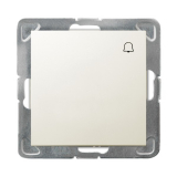 OSPEL - ŁĄCZNIK ZWIERNY DZWONEK ZACIKI AUTOMATYCZNE 10AX 250V IP20 ECRU IMPRESJA - ŁP-6Y/m/27