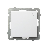 OSPEL - ŁĄCZNIK ZWIERNY ŚWIATŁO ZACISKI AUTOMATYCZNE 10AX 250V IP20 BIAŁY SONATA - ŁP-5R/m/00