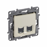 LEGRAND - GNIAZDO KOMPUTEROWE PODWÓJNE 2XRJ45 KAT. 6 UTP KREMOWY NILOE - 664874