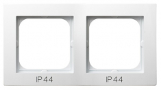 OSPEL - RAMKA PODWÓJNA DO ŁĄCZNIKÓW IP44 BIAŁY AS - RH-2G/00