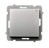 OSPEL - ŁĄCZNIK ZWIERNY ŚWIATŁO ZACISKI AUTOMATYCZNE 10AX 250V IP20 SREBRNY MAT SONATA - ŁP-5R/m/38