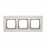 KONTAKT SIMON - Ramka 3-krotna Nature-Metal, INOX KLASYCZNY, IP20/IP44* (*IP44-należy zastosować zestaw uszczelek DUN3) - DRN3/77