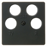 HAGER - ELEMENT CENTRALNY DO GNIAZDA ANTENOWEGO 4-WYJŚCIOWEGO ANTRACYT B.KWADRAT/B.3/B.7/Q.1/Q.3/K.1 - 14841606