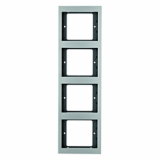 HAGER - RAMKA POCZWÓRNA PIONOWA ALUMINIUM K.5 - 13437003
