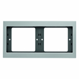 HAGER - RAMKA PODWÓJNA POZIOMA ALUMINIUM K.5 - 13637003