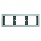 HAGER - RAMKA POTRÓJNA POZIOMA ALUMINIUM K.5 - 13737003