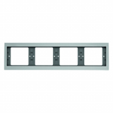 HAGER - RAMKA POCZWÓRNA POZIOMA ALUMINIUM K.5 - 13837003