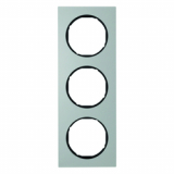 HAGER - RAMKA POTRÓJNA ALUMINIUM/CZARNY R.3 - 10132284