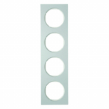 HAGER - RAMKA POCZWÓRNA ALUMINIUM/BIAŁY R.3 - 10142274