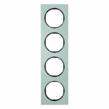 HAGER - RAMKA POCZWÓRNA ALUMINIUM/CZARNY R.3 - 10142284
