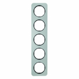 HAGER - RAMKA PIĘCIOKROTNA ALUMINIUM/CZARNY R.1 - 10152184