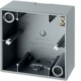 HAGER - PUSZKA POJEDYNCZA NATYNKOWA ALUMINIUM MAT S.1 /ZAMIENNIK DO 5310419904/ - 10419939