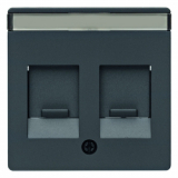 HAGER - ELEMENT CENTRALNY Z ZASUWĄ CHRONIĄCĄ PRZED KURZEM ANTRACYT AKSAMIT Q.1/Q.3 - 11816086